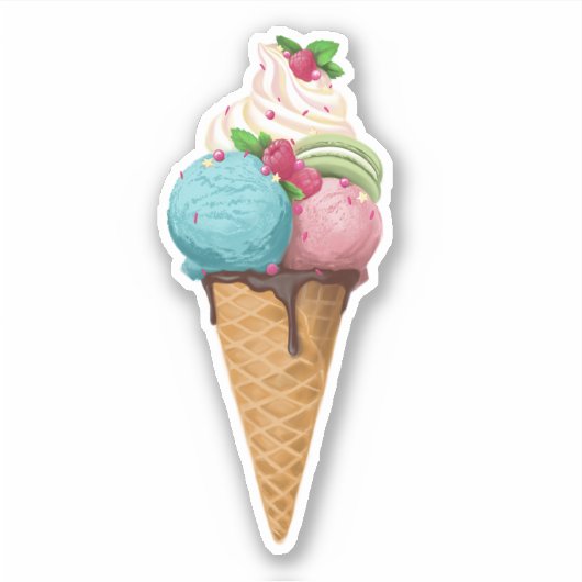 Op maat gesneden vinyl Sticker-ijs. Sticker (Voorkant)