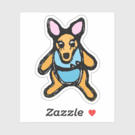 Op maat gesneden vinyl sticker - Kelly Kangaroo