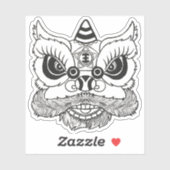 Op maat gesneden Vinyl Sticker | Lion Dance 舞 獅 (Vel)