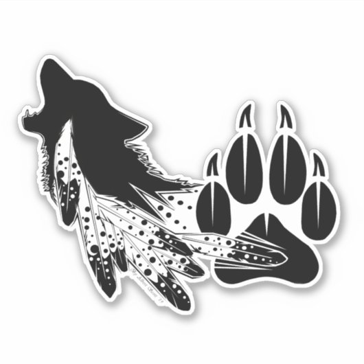 Op maat gesneden vinyl Sticker - Littlewolf- Scott (Voorkant)