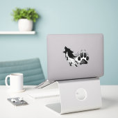 Op maat gesneden vinyl Sticker - Littlewolf- Scott (Laptop op bureau)