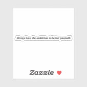 Op maat gesneden vinyl sticker met ambities (Vel)