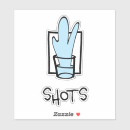 Op maat gesneden vinyl sticker Shots