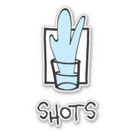 Op maat gesneden vinyl sticker Shots