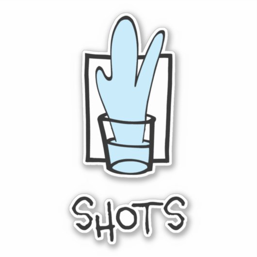 Op maat gesneden vinyl sticker Shots (Voorkant)