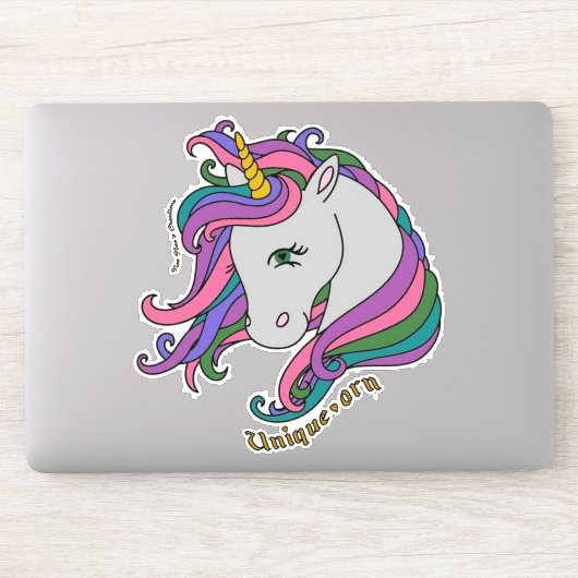 Op maat gesneden vinyl Sticker - Unique-orn (Computer)
