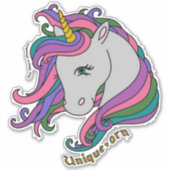 Op maat gesneden vinyl Sticker - Unique-orn (Voorkant)