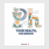 Op maat gesneden vinyl Sticker: "Uw gezondheid, on Sticker (Vel)