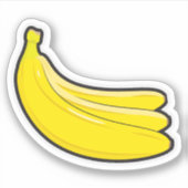 Op maat gesneden vinyl Sticker van bananen (Voorkant)