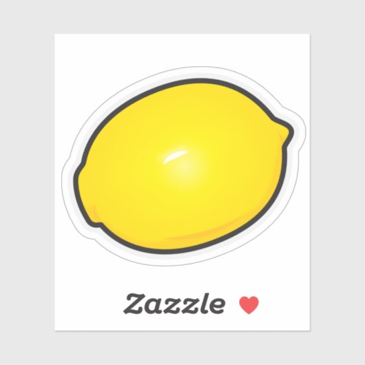 Op maat gesneden vinyl Sticker van een citroen (Vel)