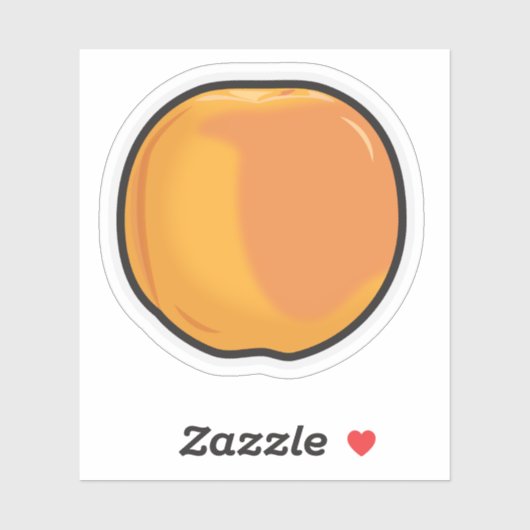 Op maat gesneden vinyl Sticker van een perzik (Vel)