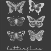 Op maat gesneden vinyl Sticker vlinder vrouw. Wees (Voorkant)