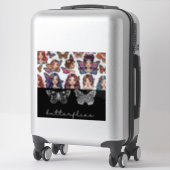 Op maat gesneden vinyl Sticker vlinder vrouw. Wees (Koffer)