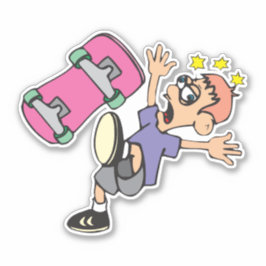 Op maat gesneden vinyl sticker voor skateboarder