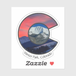 Op maat gesneden Vinyl Winterpark Sticker