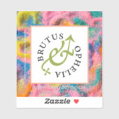 Op maat gesneden vinyl zand productlabel waterverf sticker (Vel)