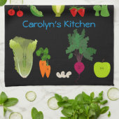 Op maat gesneden vruchten en Veggies Theedoek (Gevouwen)