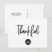 Op maat gesneden zakelijke klantwaardering briefkaart (Voorkant / Achterkant)