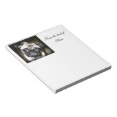 op maat gesneden zwarte kat notitieblok (Schuin)