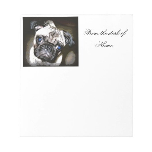 op maat gesneden zwarte kat notitieblok (Voorkant)