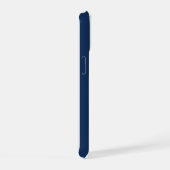 Op maat gestreepte marineblauw wit iPhone 15 case (Rechterkant)