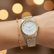 Op maat gestreepte Zijn en Haar horloge voor koppe
