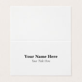 Op maat gevouwen visitekaartje (Buitenkant ongevouwen)