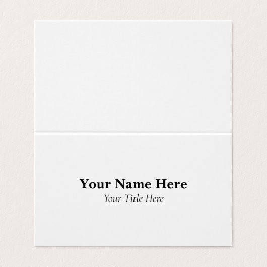 Op maat gevouwen visitekaartje (Buitenkant ongevouwen)