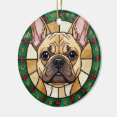 Op maat glaseffect HONDENnaam Kerstmis Keramisch Ornament (Links)