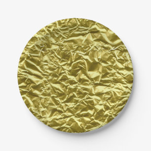 Op maat goud folie-effect papieren bordje