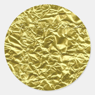 Op maat goud folie-effect ronde sticker