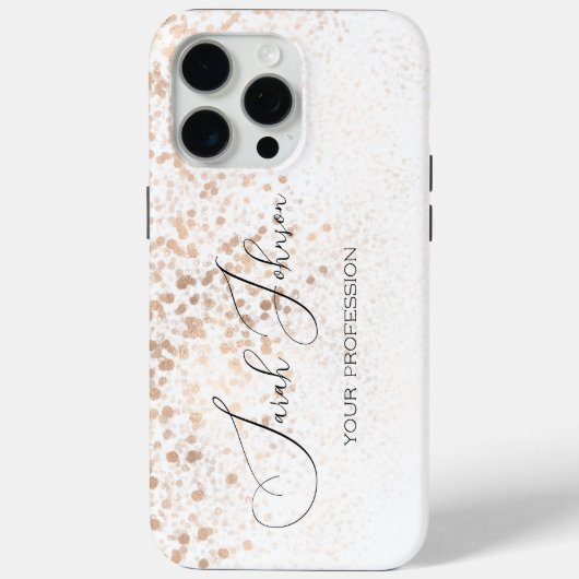 Op maat goud glitter Case-Mate iPhone case (Achterkant)