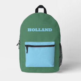 Op maat groen en blauw bedrukte rugzak