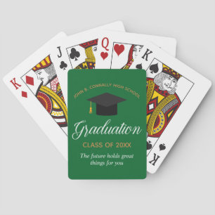 Op maat groen goud afstudeergeschenk 2026 pokerkaarten