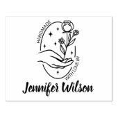 Op maat handgemaakt met liefde, Modern Hand Wildfl Rubberstempel (Afrduk)