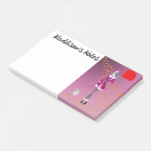 Op maat Honden uitlaten Cute Herfstbladeren Roze Post-it® Notes (Schuin)