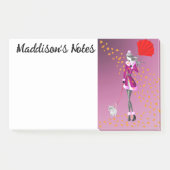 Op maat Honden uitlaten Cute Herfstbladeren Roze Post-it® Notes (Voorkant)