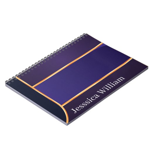 Op Maat Je Naam Elegant Paarse Hogeschool Notitieb Notitieboek (Linkerzijde)