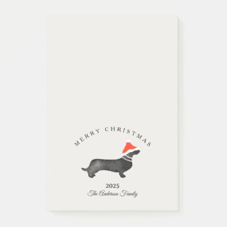 Op maat kerst rood grijs kerstman dachsund post-it® notes