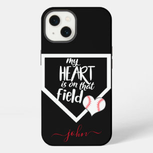 Op Maat MIJN HART IS OP DAT VELD Mama Honkbal 12 iPhone 13 Hoesje