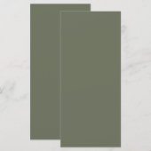 Op maat Mosgroen vlak menu (Voorkant / Achterkant)