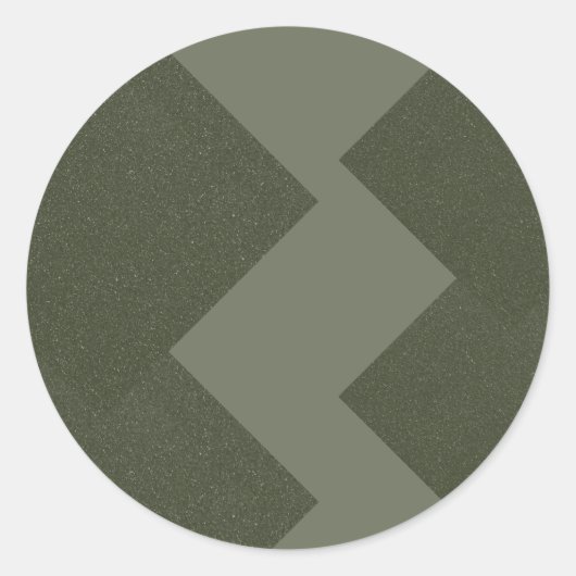 Op maat Mosgroene Ronde Sticker (Voorkant)
