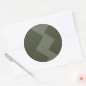 Op maat Mosgroene Ronde Sticker (Envelop)