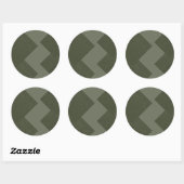 Op maat Mosgroene Ronde Sticker (Vel)