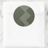Op maat Mosgroene Ronde Sticker (Tas)