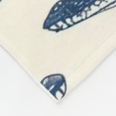 Op maat navyblauw krokodil fleece deken (Hoek)