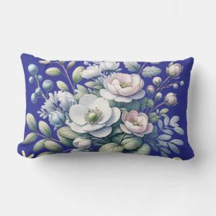 Op maat ontworpen blauw kussen