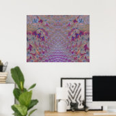 Op maat ontworpen fractalprint poster (Thuiskantoor)