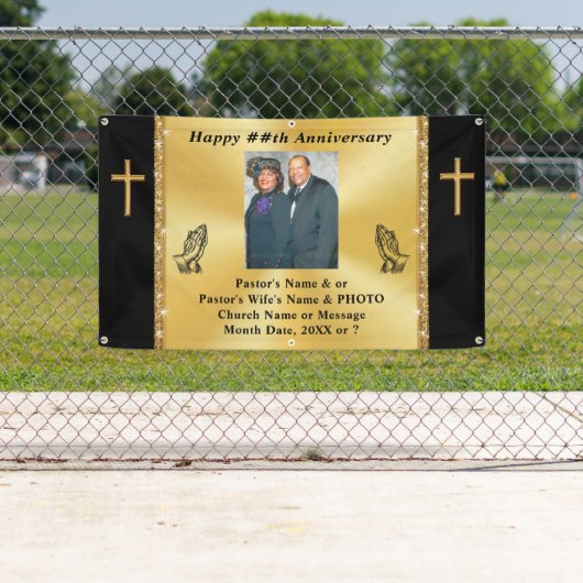 Op maat ontworpen kerk banner voor Debra (Insitu)