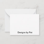 Op maat ontworpen Note Cards Notitiekaartje (Achterkant)